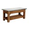 Alaterre Furniture Millwork Wood and Zinc Metal 40" Bench with Shelf AWMW0471Z - alternate 1